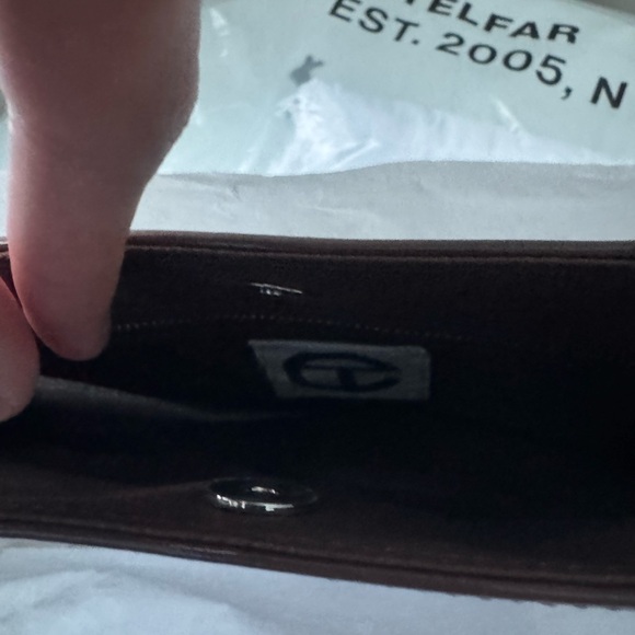 Telfar Chocolate Patent Tote | Medium | Vegan Leather - Picture 8 of 12